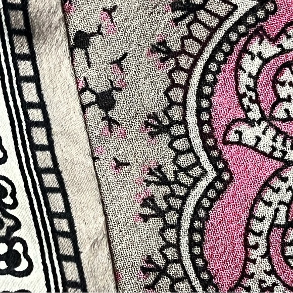 INC, Women's Paisley Silk Kimono Mini Dress Patchwork Boho Hippie Sheer Beach 10 - Picture 8 of 8